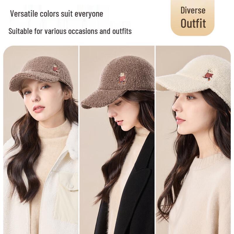 JIUMU Damen Strick Baseballkappe