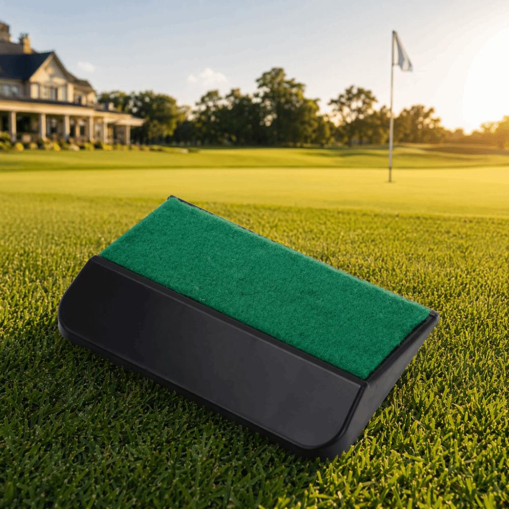 Artificial Turf Golf Swing Wedge Black Green Golf Practice Board  Swing Practice