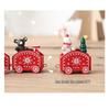 Wooden Snowman Train Christmas Tree Ornaments for Desktop or Shop Window