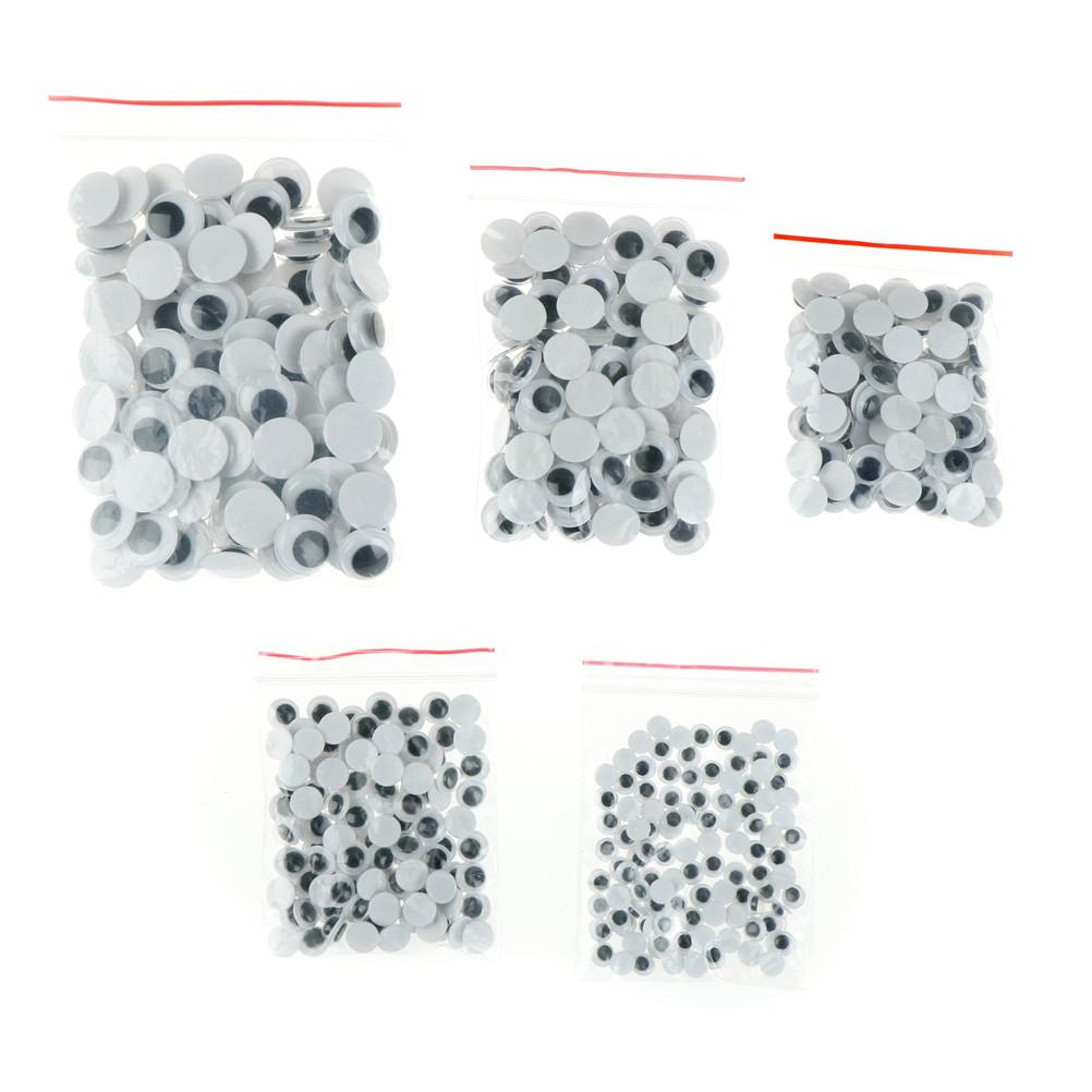 

100pcs/lot 6-15mm DIY Not Self-adhesive Eyes For Dolls Googly Wiggly Eyeballs 6mm 8mm 10mm 12mm 15mm 6mm