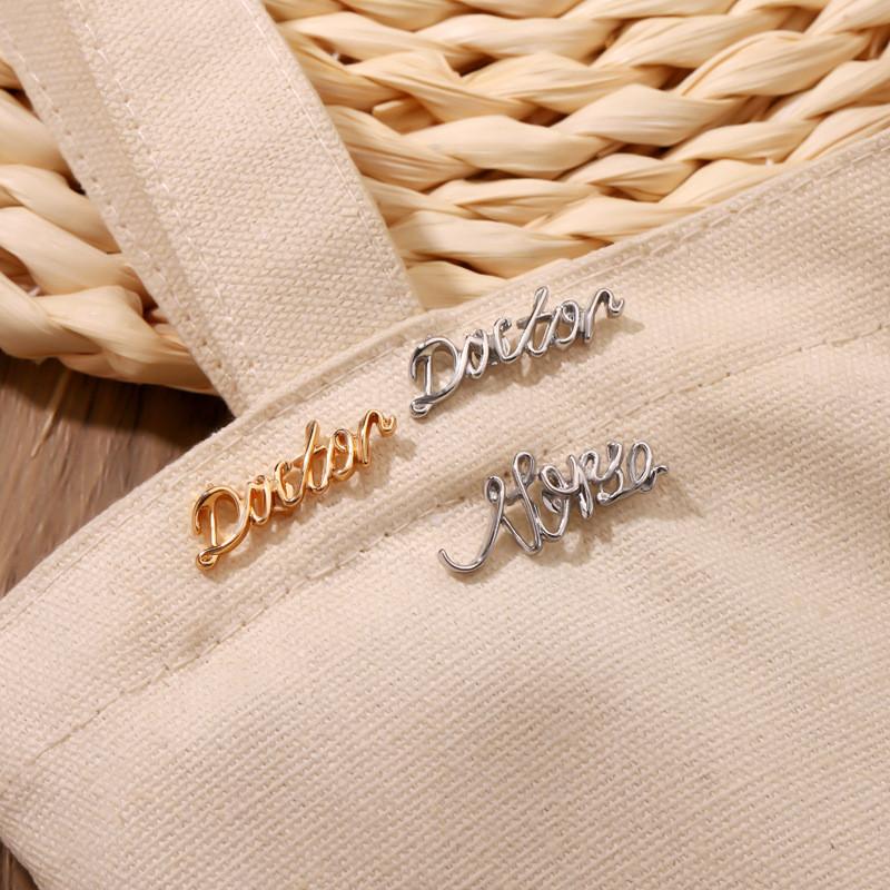 Elegant Alphabet Brooch Fashionable Minimalist Metal Pin Ideal For Scarf Accessories