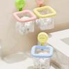 Dopamine Color Suction Cup Storage Box Wall Hanging Transparent Waste Face Towel Organizer Abs Cosmetic Holder Case