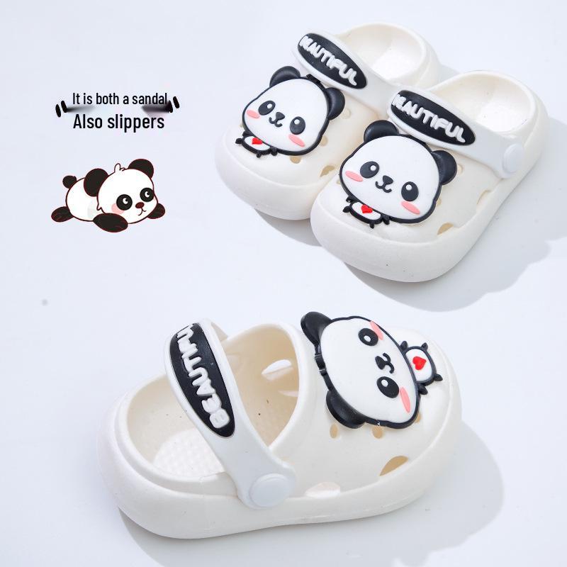 Kids' Cute Bear Non-Slip Summer Slippers: Soft Sole, Cool Clogs for Boys & Girls