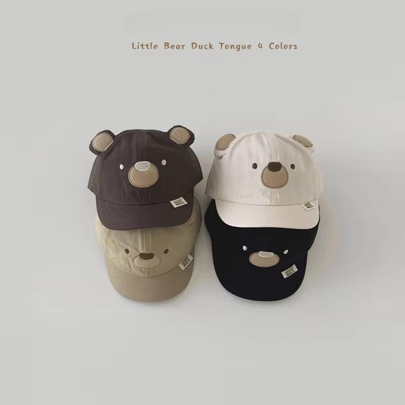 1PC Korean Sporty Cartoon Cute Bear Baseball Cap for Toddler Kids Spring Travel Sun Hat Cute Cartoon Sunshade Cap