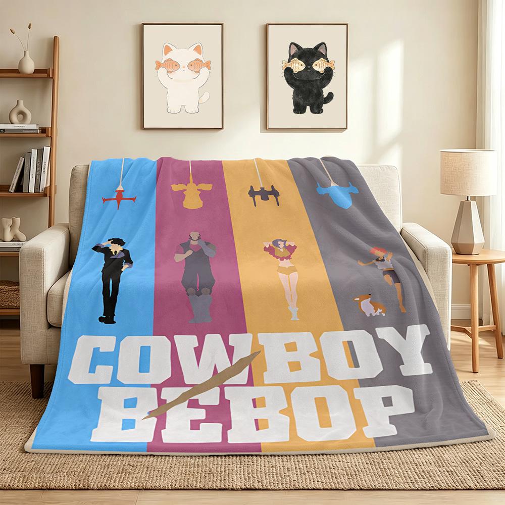 Cowboy Bebop Flannel Blanket Throw Blanket Soft Warm Sofa Bed Camping Car home Decor Unique Christmas Gift C930215