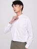 Men's Comfy Slight Strech Stand Collar Shirt, Semi-formal Button Up Long Sleeve Classic Solid Color Shirts, Light Business Style