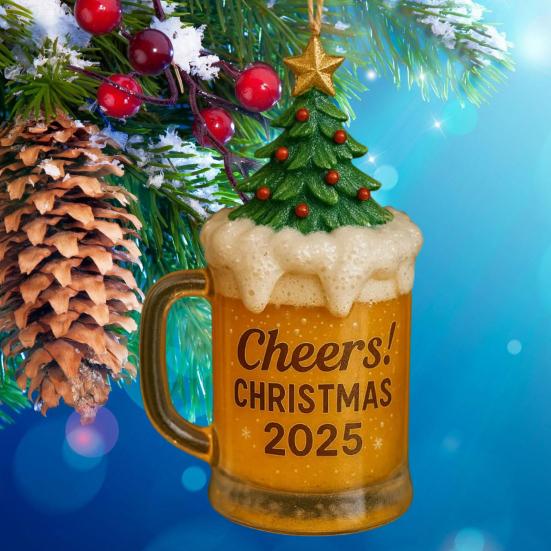 1/4Pcs Christmas Drink Ornament Christmas Tree Santa Claus Snowman Decor Hanging