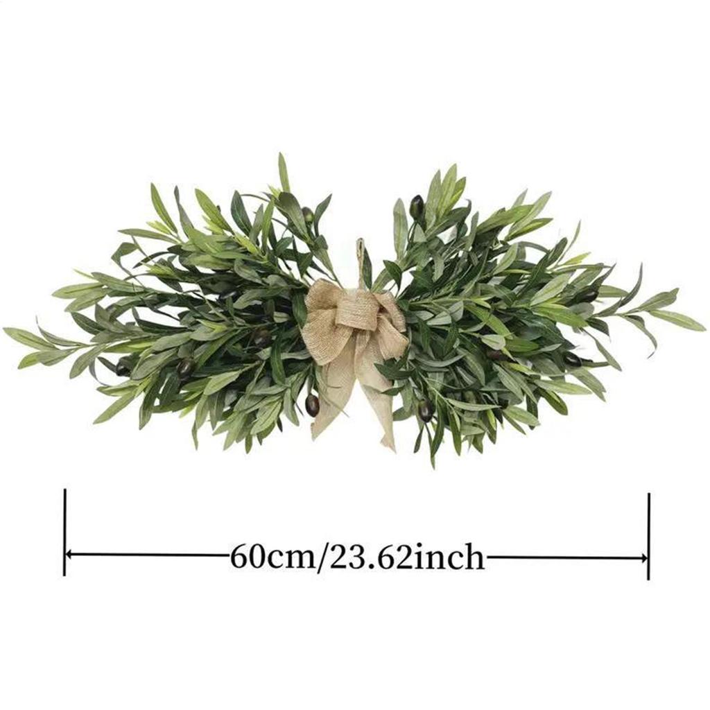 Artificial Olive Wreaths For Front Door Fake Olive Leaf Garland Greenery Wreath Decor For Wedding Arch Parties Fireplace Wall