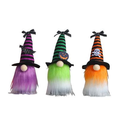 Neue Halloween Mini Dreifarbige Puppe Zauberhut Geisterfest Puppenornament Bar Dekoration Requisite
