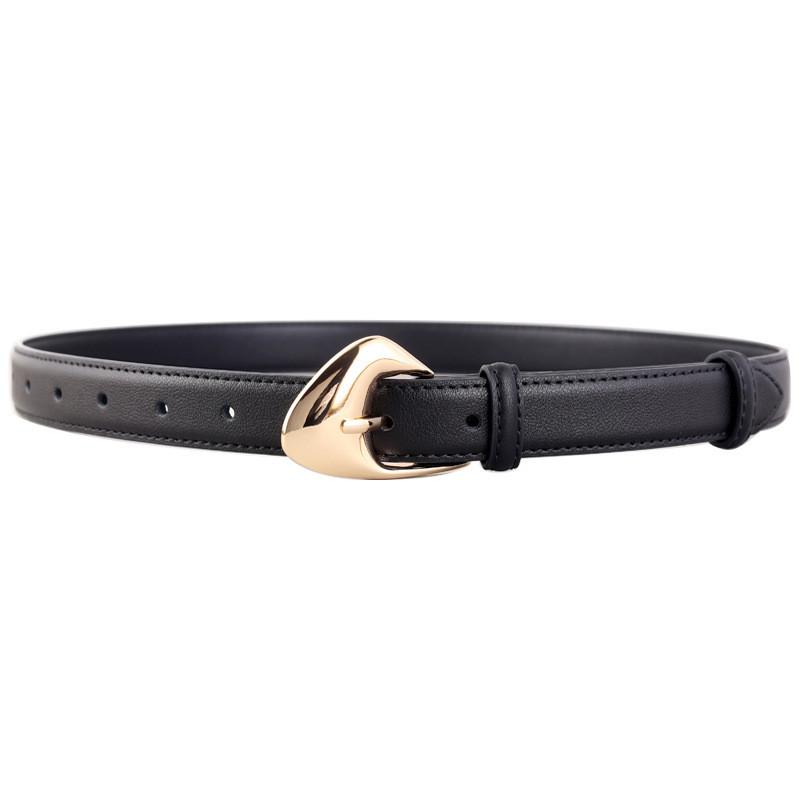 Genuine Leather Womens Business Belt With Steel Buckle For Casual And Office Wear