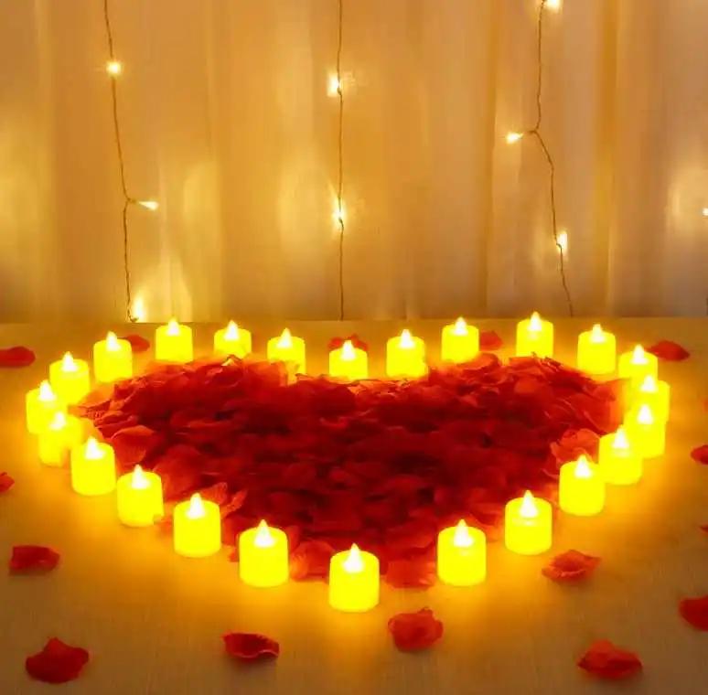 Battery Powered Flameless Candle Lights Warm Light Tealight Candle Lamp Lighting for Wedding Party Birthday Decoration Wholesale