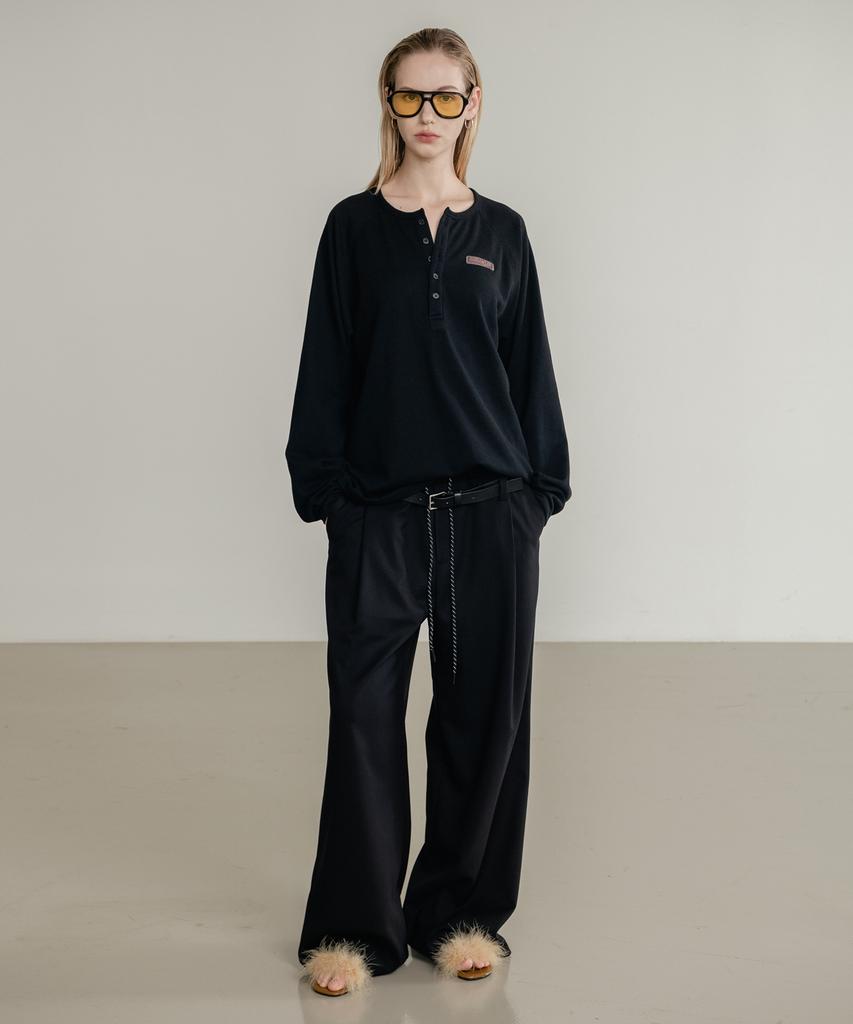 SSIN AND LEE (W) Low Loop Banding Slacks Black