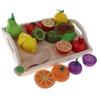 Magnetic Cutting Fruits Vegetables Kitchen Food Toy Wooden Playset Gift