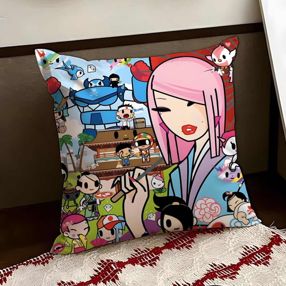TTokidoki Cushion Cover Reversible Soft Durable Pillow Cover Home  Car MultiScene Use for Daily Comfort