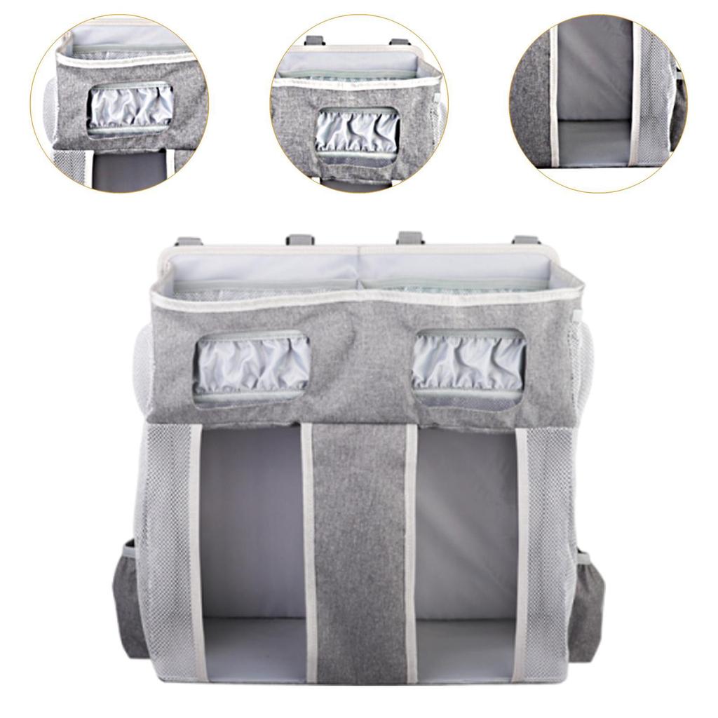 Hängender Windel-Organizer für Jungen, Mädchen, Bettspielzeug für Baby-Essentials mit Papierhalter, Aufbewahrungstasche für das Kinderzimmer, Baby-Windel-Stapler