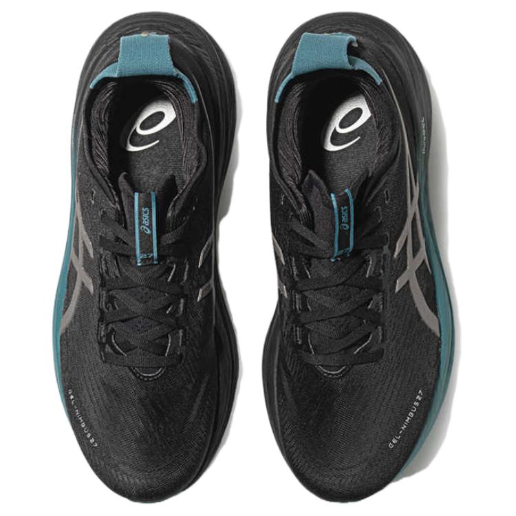 New Asics GEL NIMBUS 27 Abrasion Resistant Breathable Low Top Long Distance Running Marathon Running Shoes Men's Black 1011C093-001