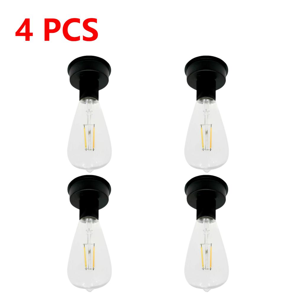 4-1PCS 8CM Solar Lamp Base with LED Bulb LED Night Light Base IP44 Waterproof Courtyard Light Base for Outdoor Camping Picnic