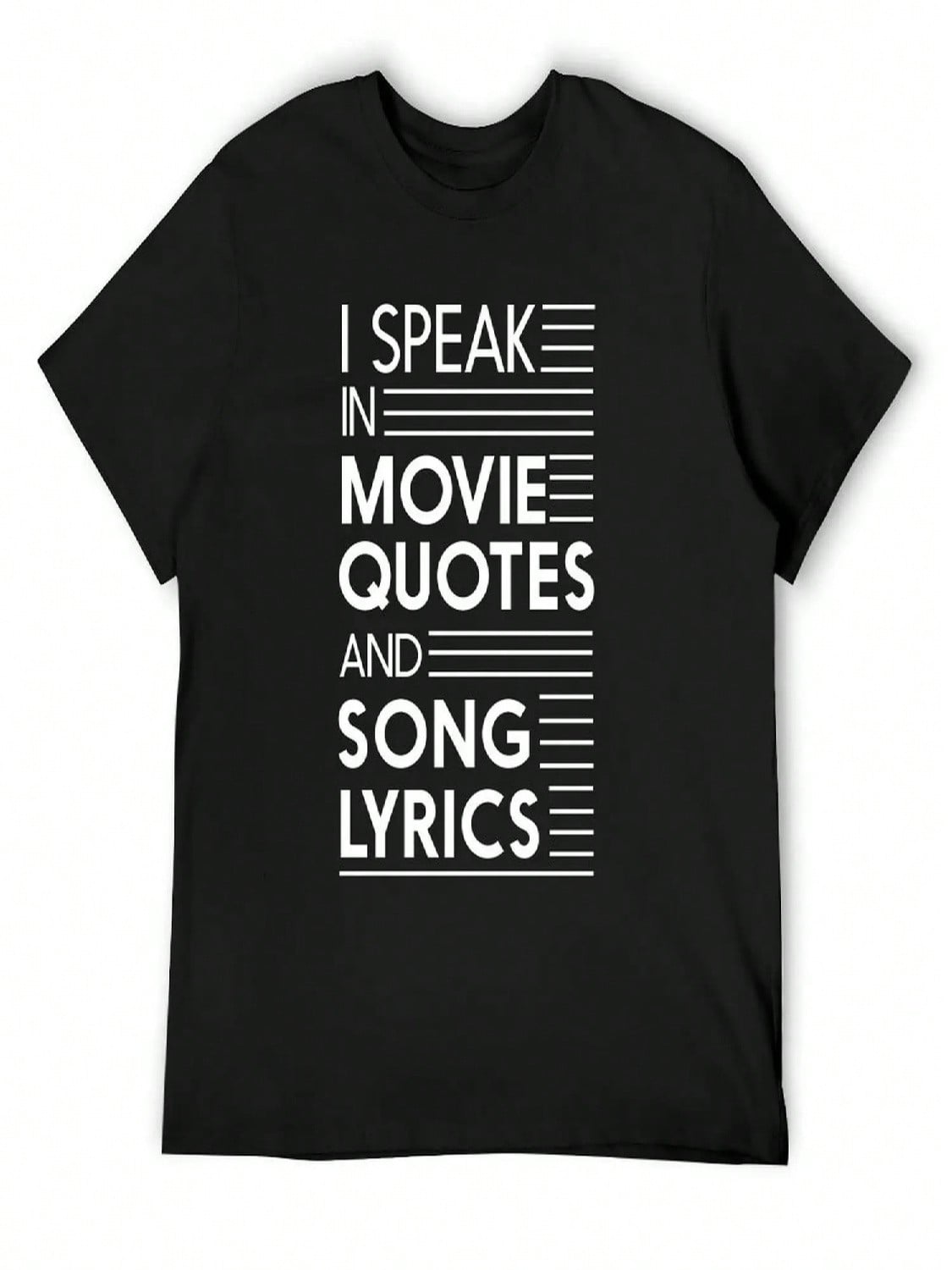I Speak In Movie Quotes And Song Lyrics T-Shirt Custom T Shirt Basketball Graphic Tees T Shirt For unisex S разноцветный