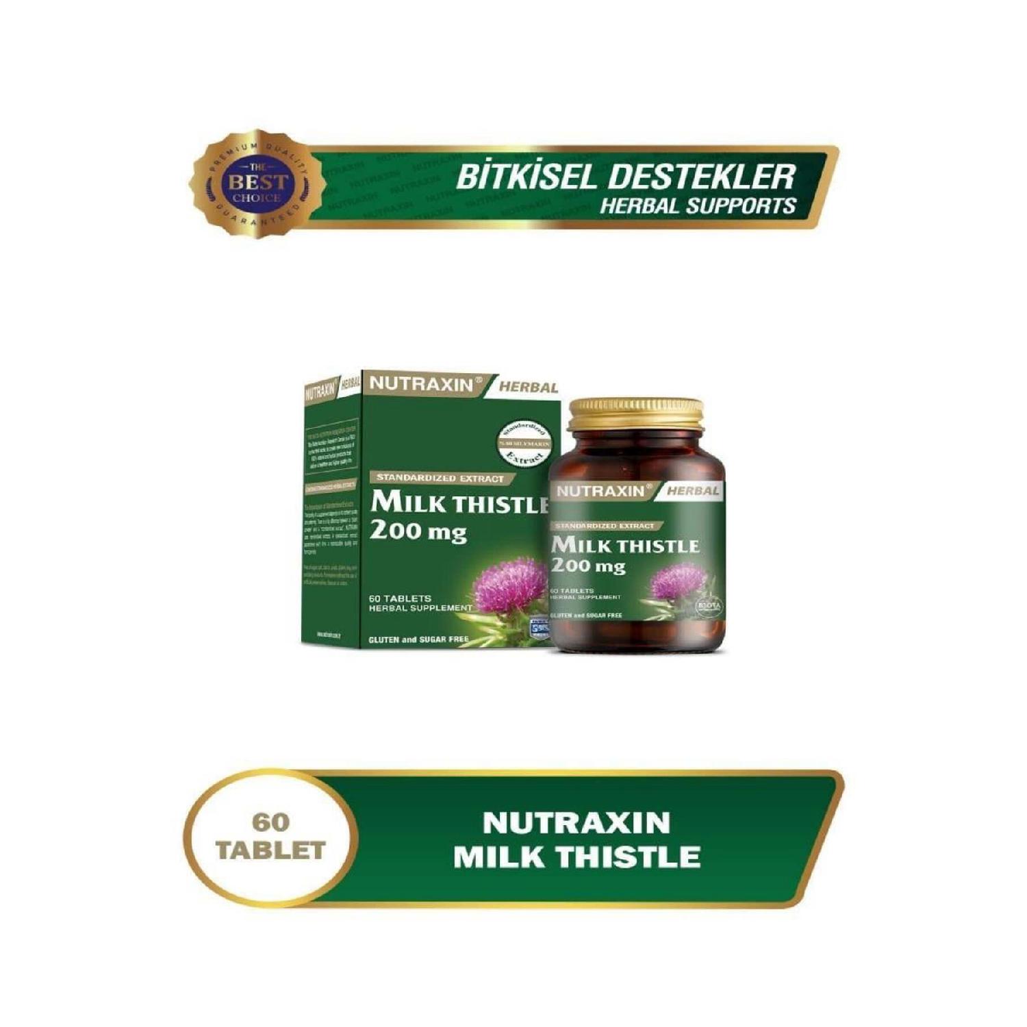 

Milk Thistle 200 Mg Camel Seed Seed Extract Releasing Food 60 Tablet