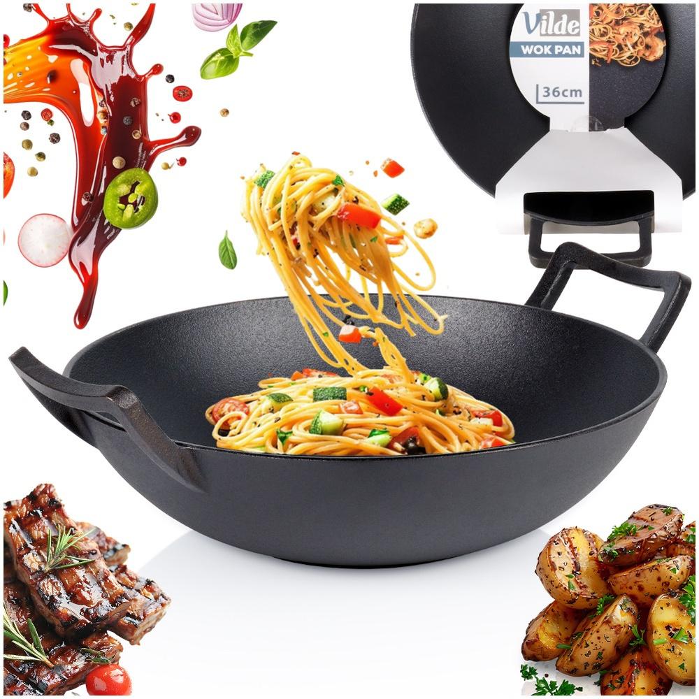 CAST LINE cast iron wok pan 36 cm