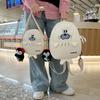 Cartoon Penguin Seal Shark Backpack With Creative Shark Design For School And Travel Use