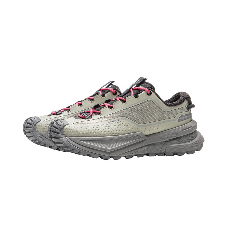 Li Ning Outdoor CF Tracing, Xingchuan Cushioning Abrasion Resistant Rebound Low top Hiking Shoes Unisex Ore Gray AHTV047-3