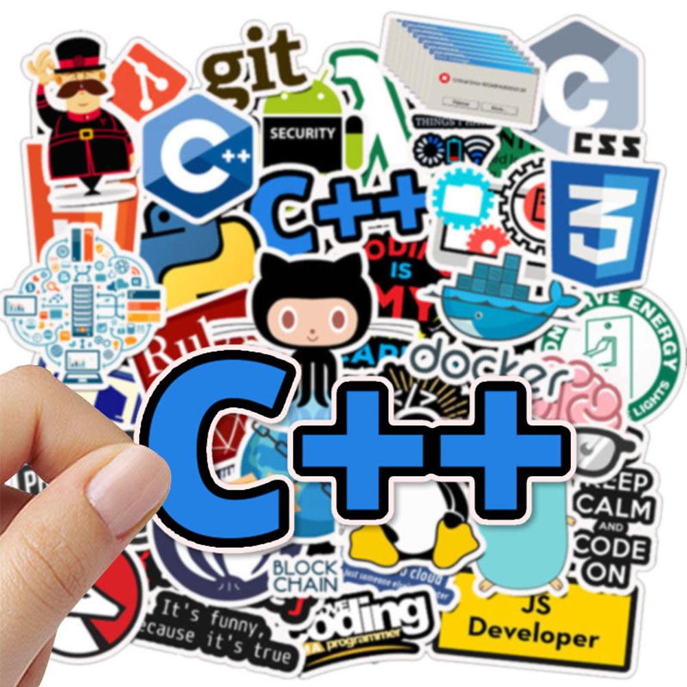 10/30/50pcs Programmer Internet Java Stickers Geek Php Docker Html Bitcoin Programming Language For Phone Laptop Car Toy Decals