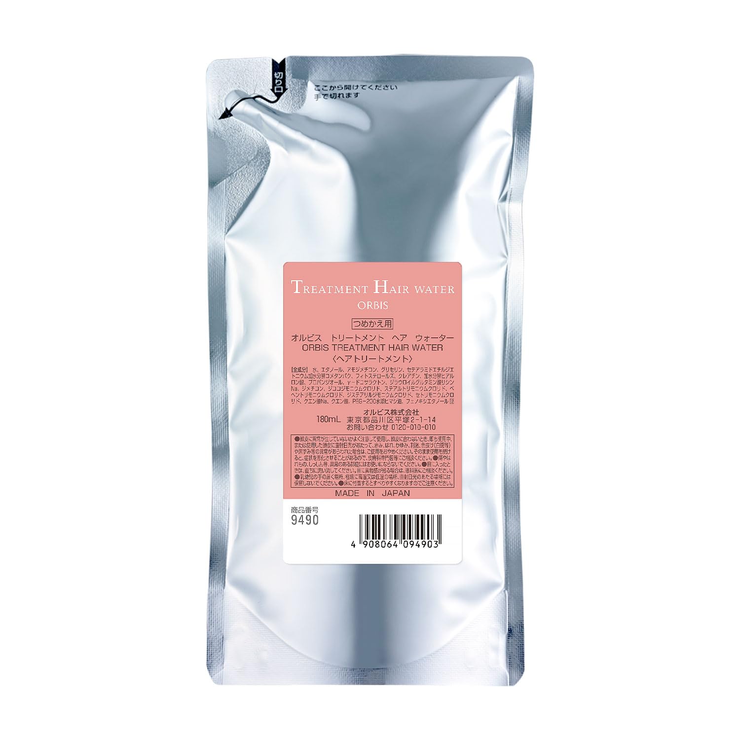 

ORBIS Treatment Hair Water 9490 Refill, 180mL,