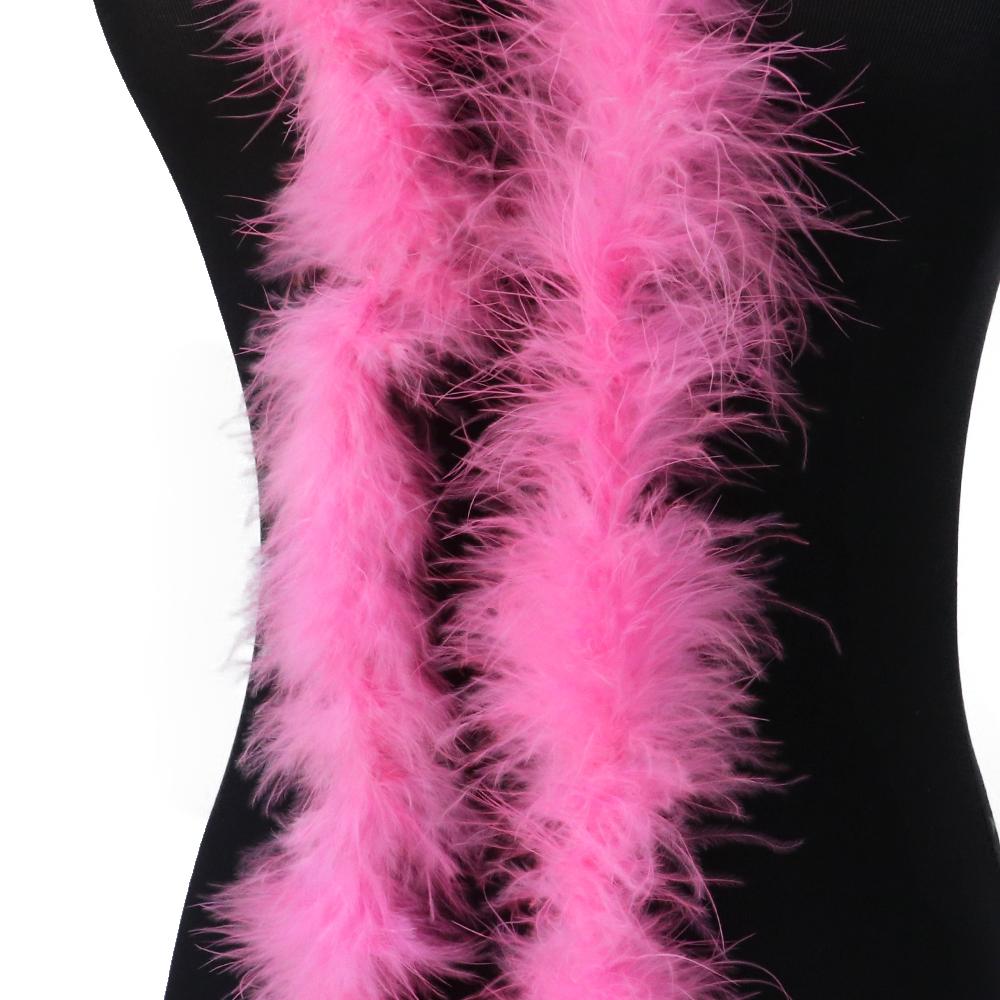 2 Meter Natürliches Truthahnfedern Boa 11g für DIY Bastel Schal Tuch Dekoration Flauschiges Federboa Nähen Kostüm Kleid Weihnachtsbaum Dekoration