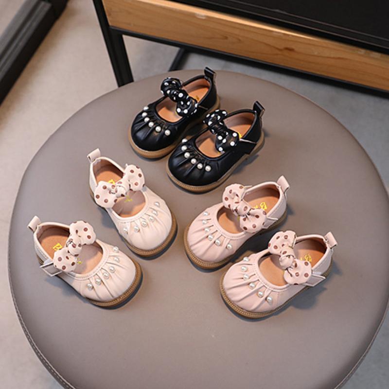 Baby Shoe Autumn New Tenis Children Casual Shoes Soft Sole Toddler Girl Shoes Lovely Leather Walking Shoes Pearl Princess Shoe