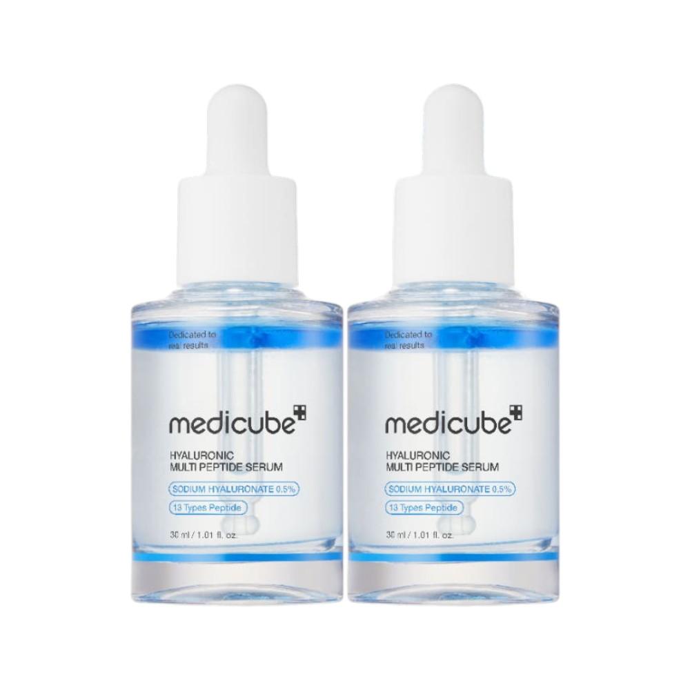 Medicube Hyaluronic Multi Peptide Serum Double Set (30ml x 2) – Deep Hydration, Watery Glow Plumping Facial Ampoule