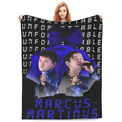 Couverture inoubliable Eurovision 2024 Suède Relax Marcus et Martinus Couverture décorative pour lit en velours chaud pour le bureau