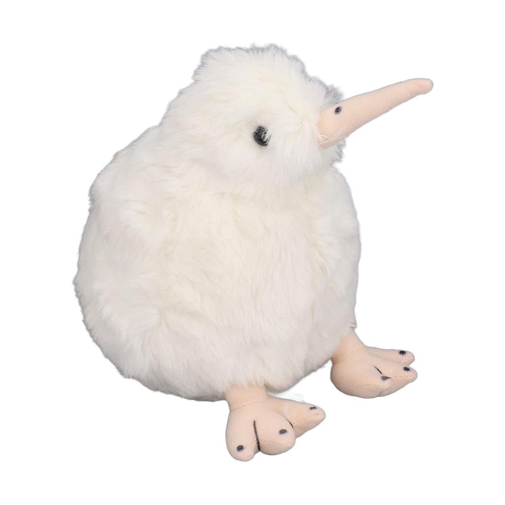 7.9-inch Kiwi Bird Plush Toy, Soft and Cute Lifelike Portable Standing Stuffed Animal Toy for Kids and Toddlers (White)