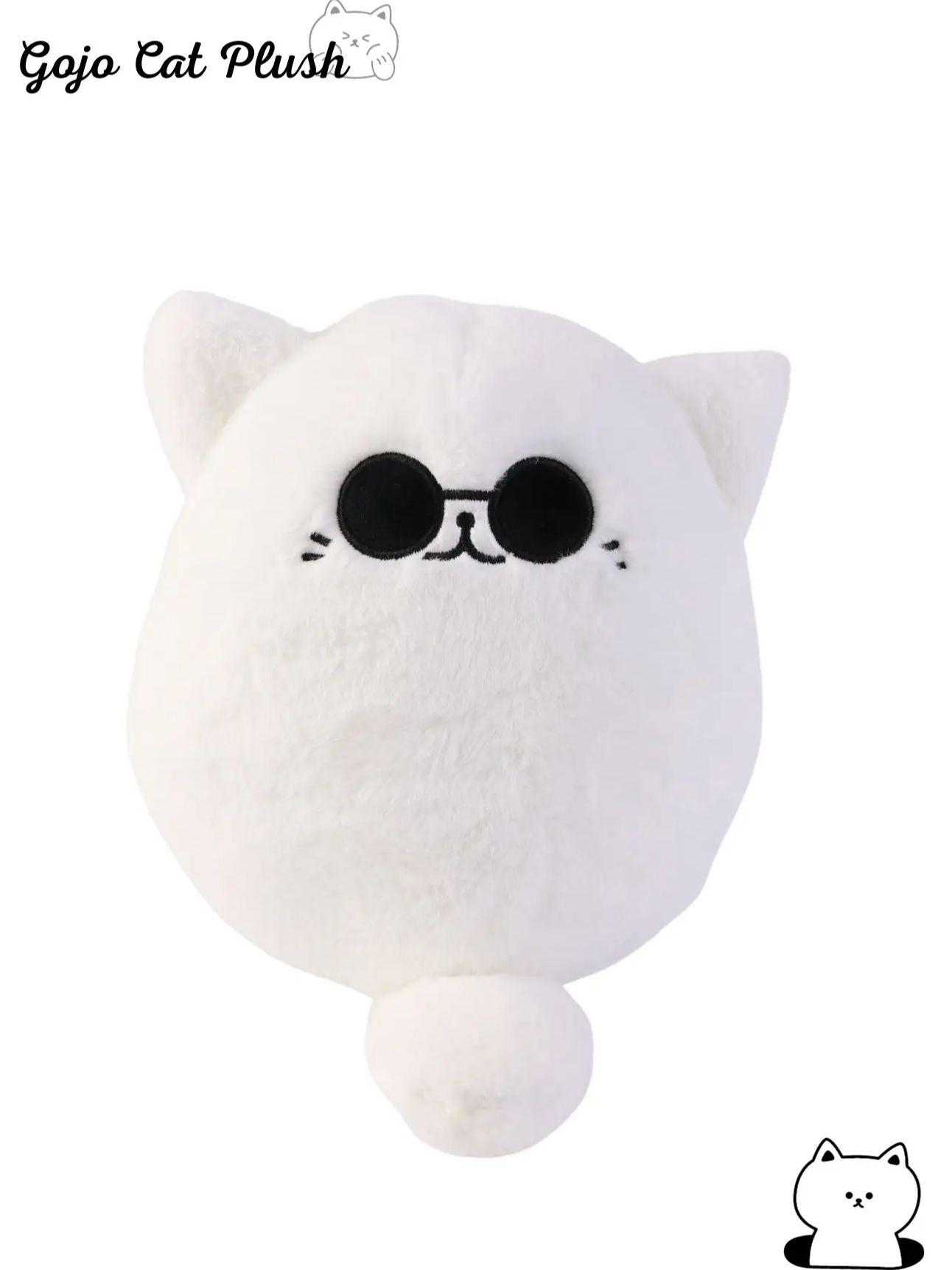 

30cm Soft Gojo Cat Plush Pillow Hot Anime Sunglasses White Cat Plushies Toys Stuffed Animals Doll Home Decor Kids Birthday Gift 29cm
