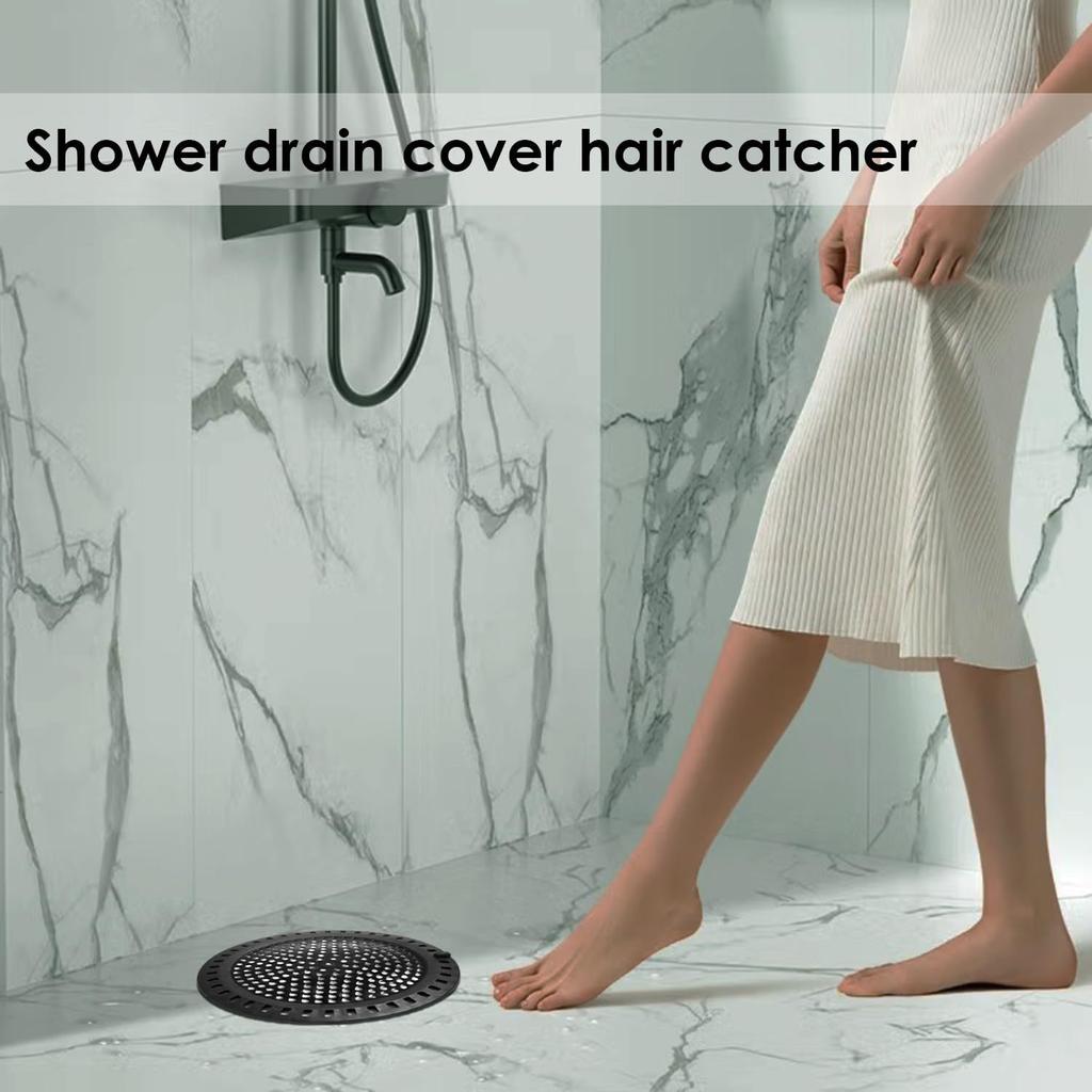 Shower Drain Filter Traps, Stainless Steel & Silicone Covers, Effective Debris Blocker for Bathtub & Bathroom Drainage