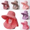 Wide Rim Beach Cap Breathable Ponytail Hat New Fishing Cap  Women