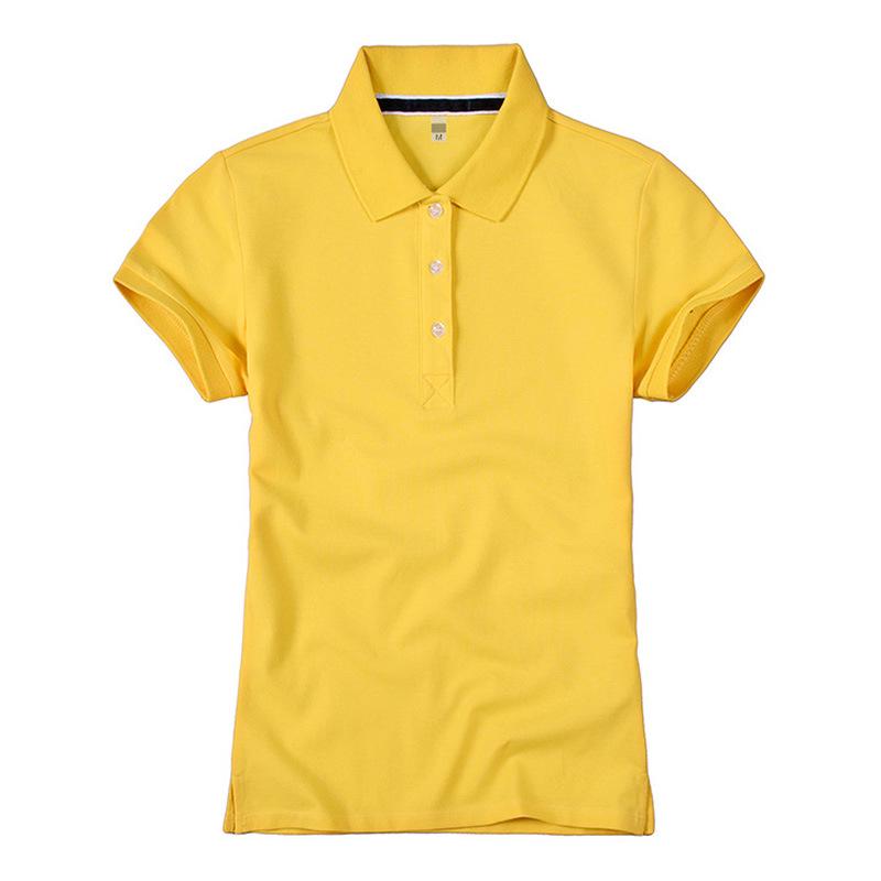 Korean Style Women's Slim Fit Short Sleeve Polo Shirt