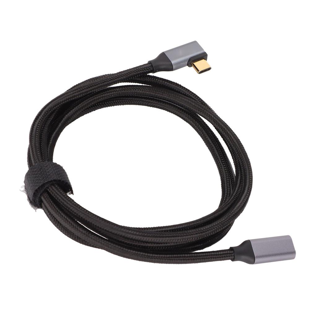 Type C Extension Cord 4K Resolution 10Gbps Good Heat Dissipation Right Angle Type C Extension Cable for Tablets Phone