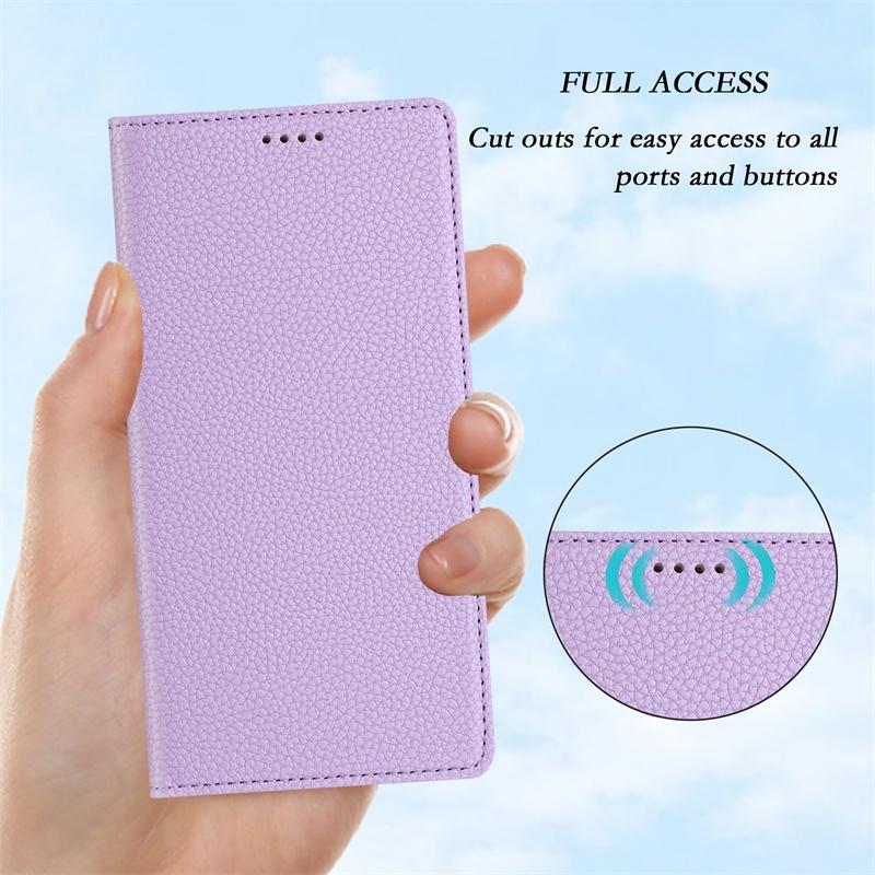 Leather Case For Realme 12X 12 Lite 13 14 Pro Plus 5G Fashion Auto Closing Card Slot Wallet Flip Cover Casing