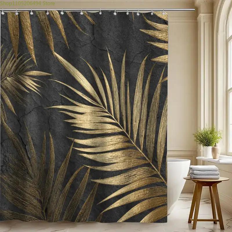 1pc Bathroom Shower Curtain, Club Theme Party Tropical Style, 70.87x70.87inch with 12 Hooks, Home Decor