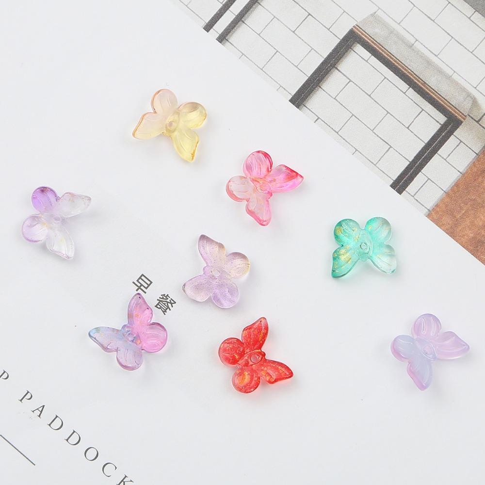 2000Pcs Butterfly Shape Beads Gradual Color Glass Beads For Jewelry Making