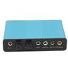 USB Sound Card 6 Channel 48kHz Sampling Rate Analog Play Recording External Sound Card for PC Laptop Computer