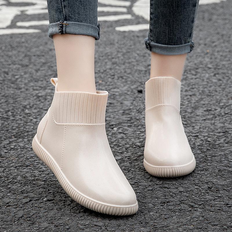 Women's Non-slip Waterproof Rubber Short Boots - Fashionable Korean Style Summer Rain Shoes