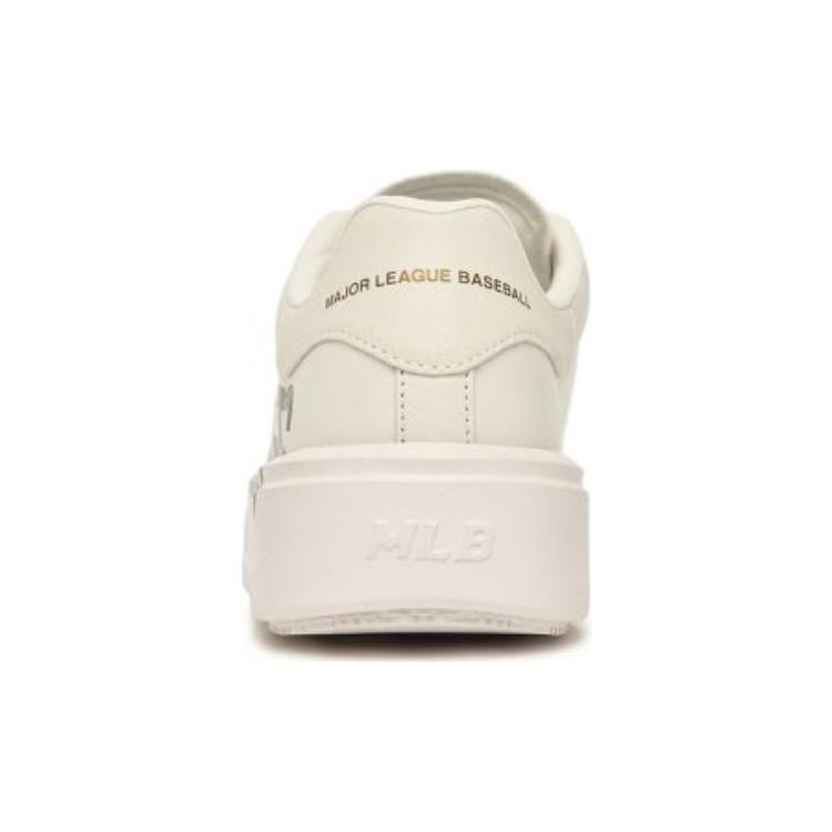 MLB Chunky Classic P NY Synthetic Leather Slip Resistant Abrasion Resistant Low top Skateboard Shoes Unisex White Black (Unisex) Skateboard Shoes