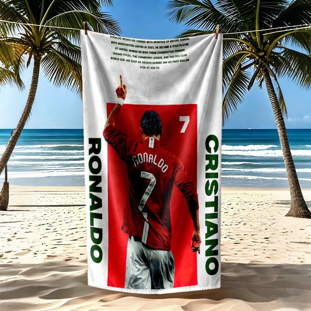 Cristiano Ronaldo Beach Towel Quickdry Soft Microfiber Comfortable Lightweight Suitable For Sports Travel Swimming Yoga Bathroom Beach And Pool