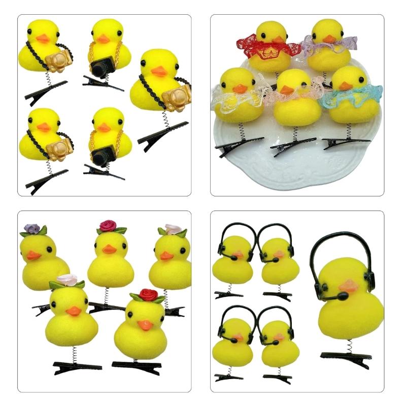 Fun Hairpin Realistic Duck Animal Headwear Bunches Hair Barrettes Clip for Lady Girl Teenagers