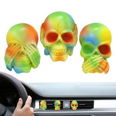 Skull Car Vent Clips Skull Air Freshener Clip Decor For Auto Skull Shape Interior Decorative Tool For Sedan Truck SUV RV And
