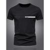 Summer Men's Casual Sports Loose Oversized Simple Letter Pattern Printed Round Neck Short Sleeved T-shirt Top