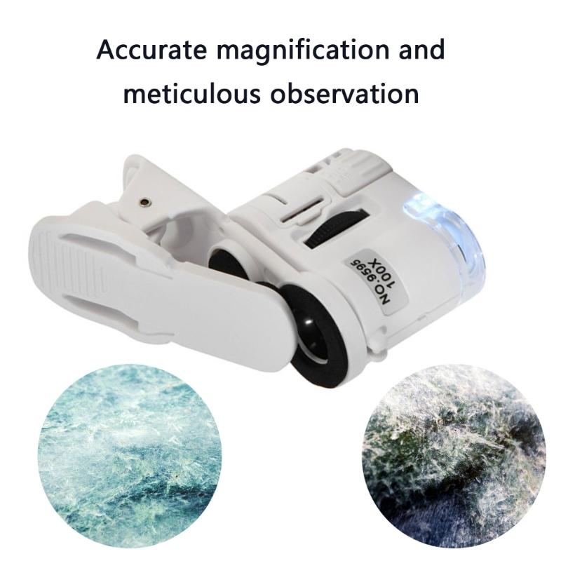 Counterfeits Detection Magnifying Glass 80X 100X Zoom Handheld Microscope For Banknotes Stamps Inspection Identification