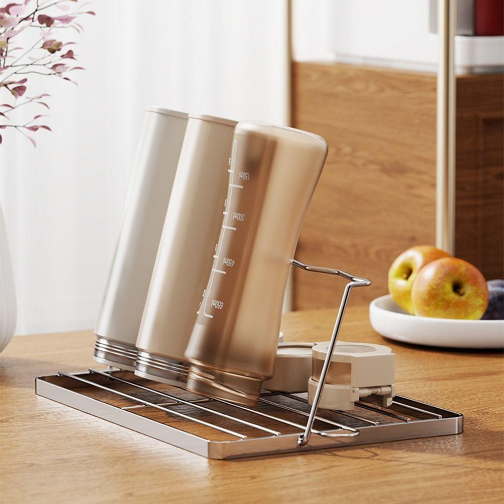 Creative Tumbler Drying Rack Adjustable Utensil Drainer Rack Dish Drying Rack  Kitchen Use